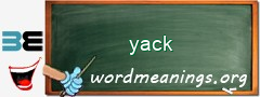 WordMeaning blackboard for yack